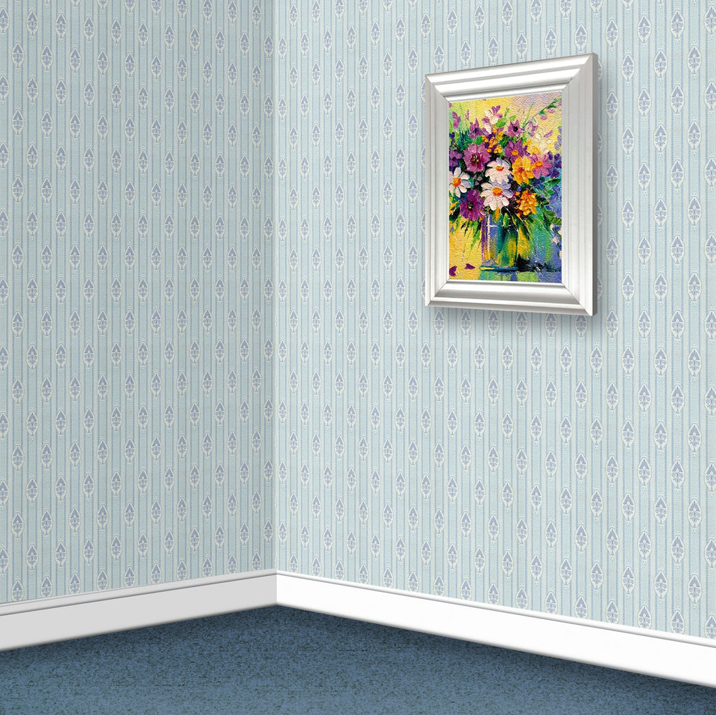 135. Vintage Dove Blue Wallpaper