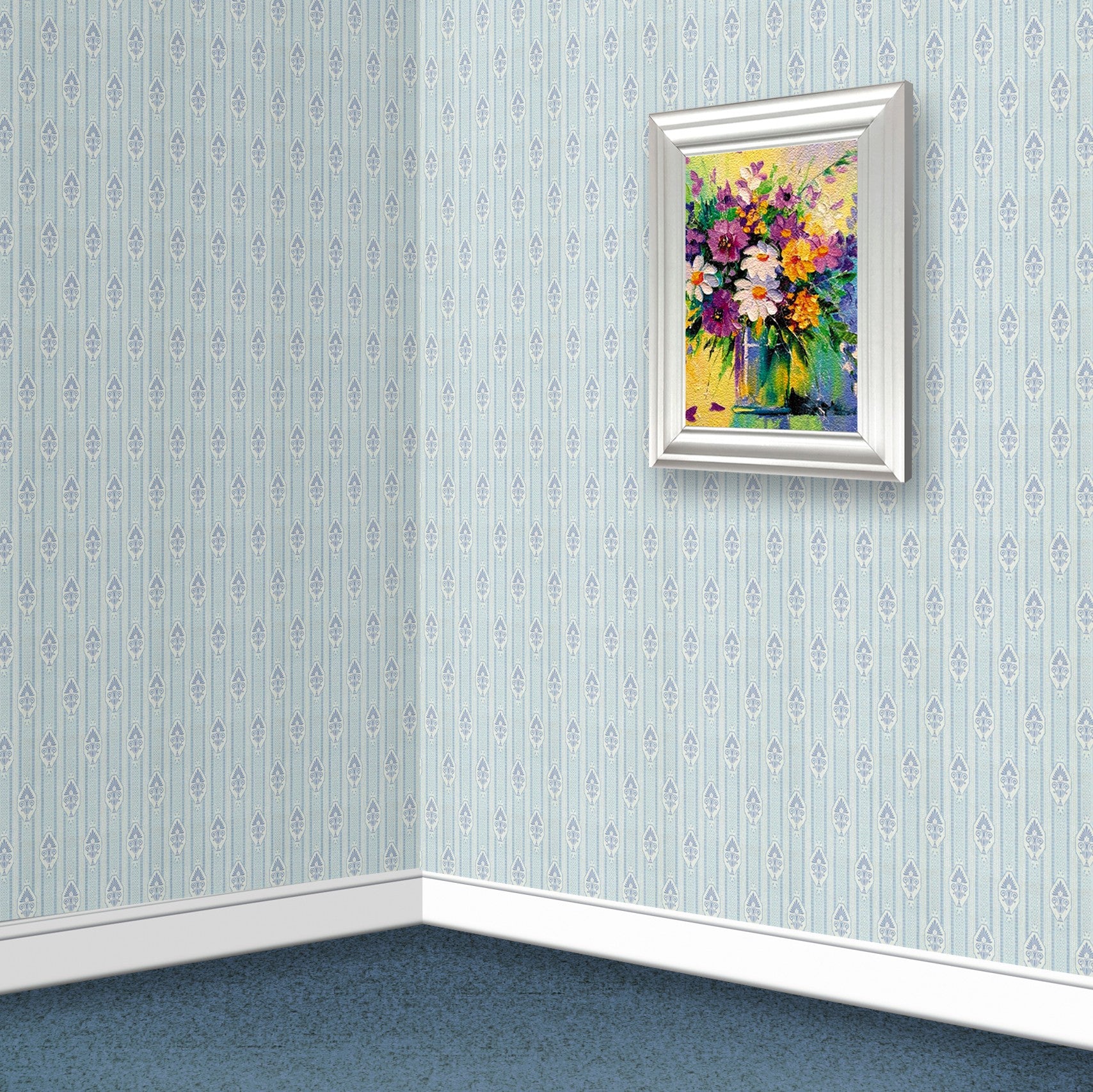 135. Vintage Dove Blue Wallpaper