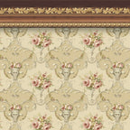 136. Vintage Floral And Border Wallpaper