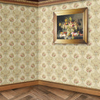 136. Vintage Floral And Border Wallpaper