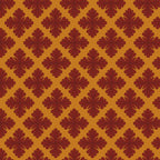 14. Red on Gold Lattice Wallpaper