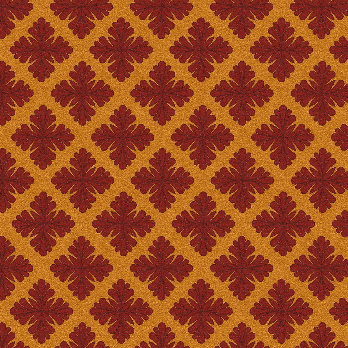 14. Red on Gold Lattice Wallpaper