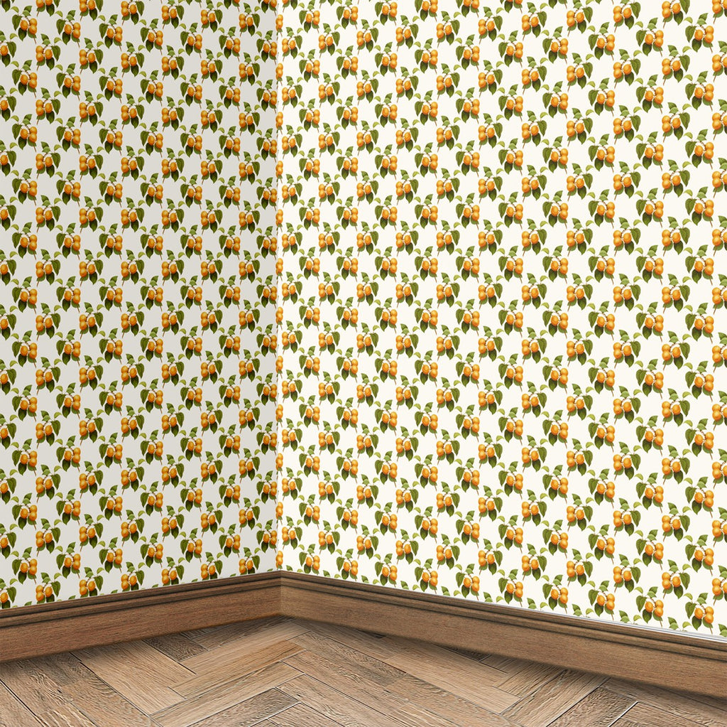 142. Vintage Apricot Fruit Wallpaper