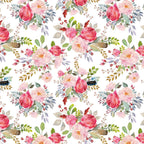 146. Vintage Floral Pink Wallpaper