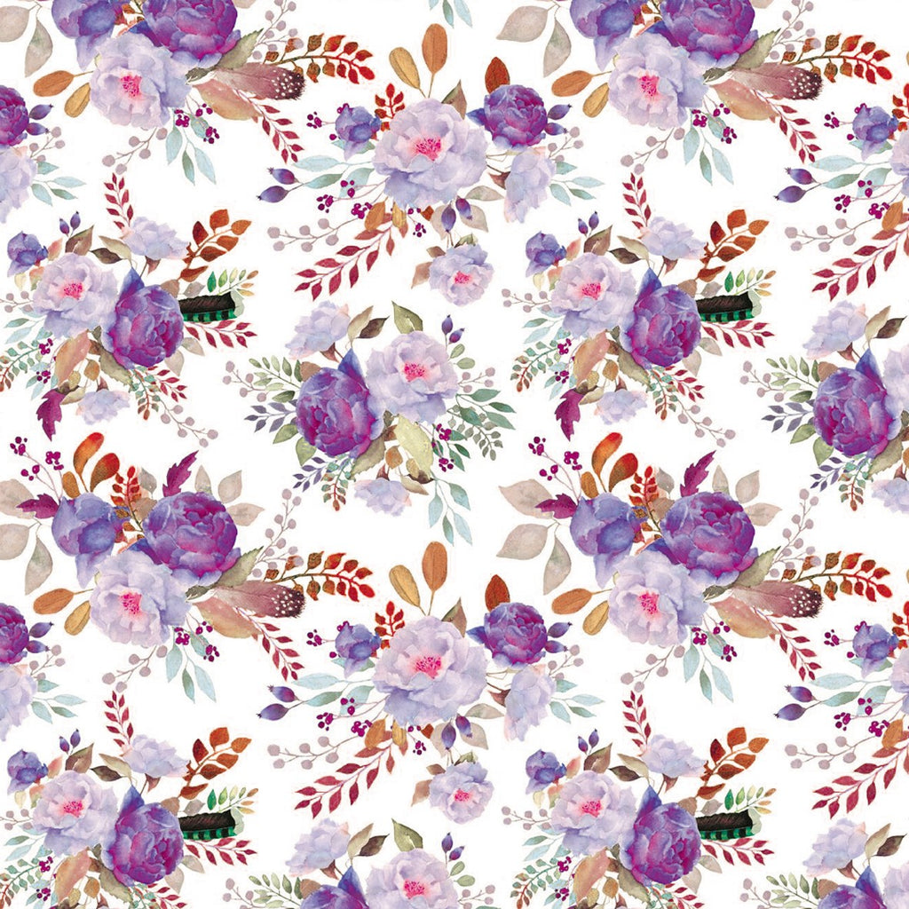 145. Vintage Floral Violet Wallpaper