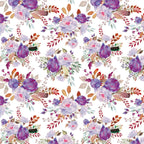 145. Vintage Floral Violet Wallpaper