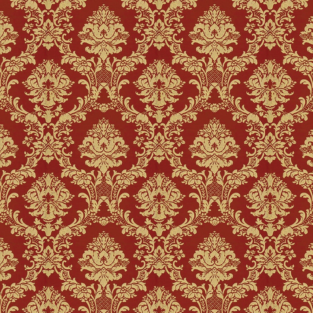 148. Damask Deep Red & Gold Wallpaper