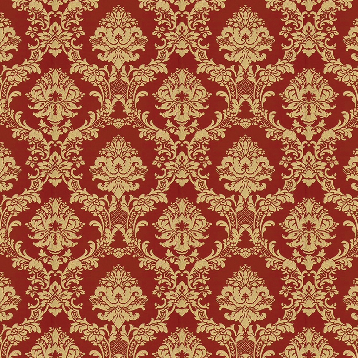 148. Damask Deep Red & Gold Wallpaper
