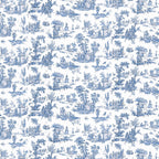 149. Toile Blue Wallpaper