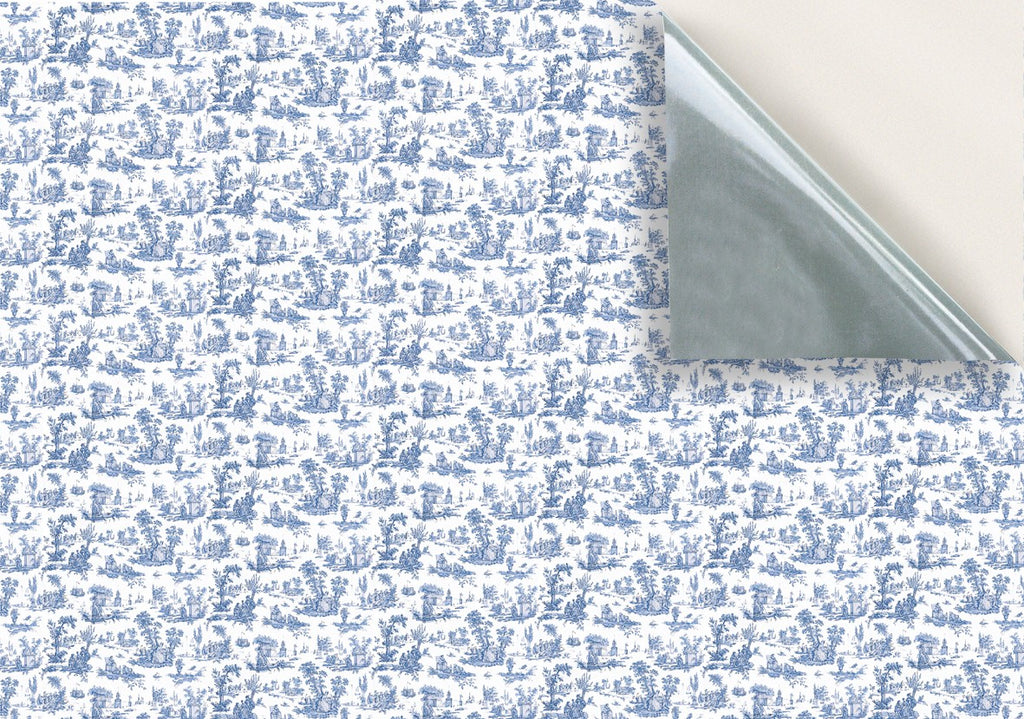 149. Toile Blue Wallpaper