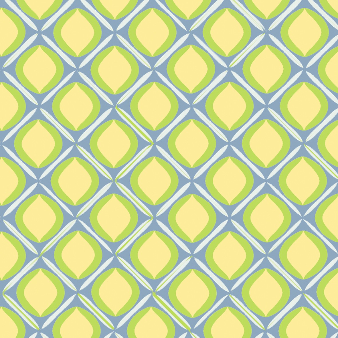 94. Vintage Yellow & Green Wallpaper