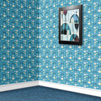 95. Vintage Blue & White Wallpaper