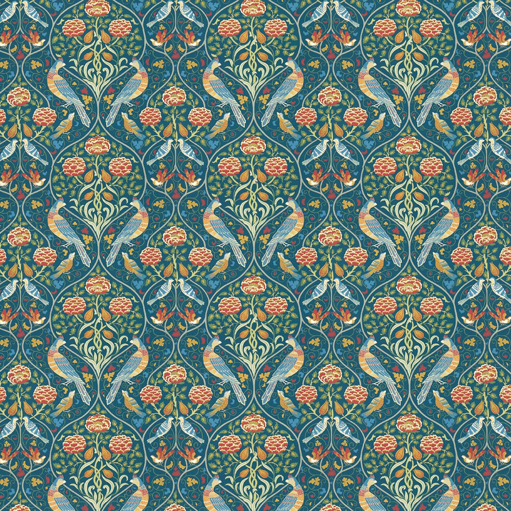 97. William Morris Birds Blue Wallpaper