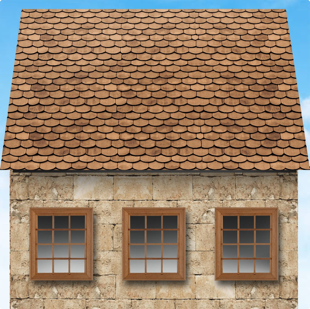 92. Scallop Brown Roof Tiles