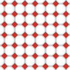 45. Red & White Diamond Floor Tiles