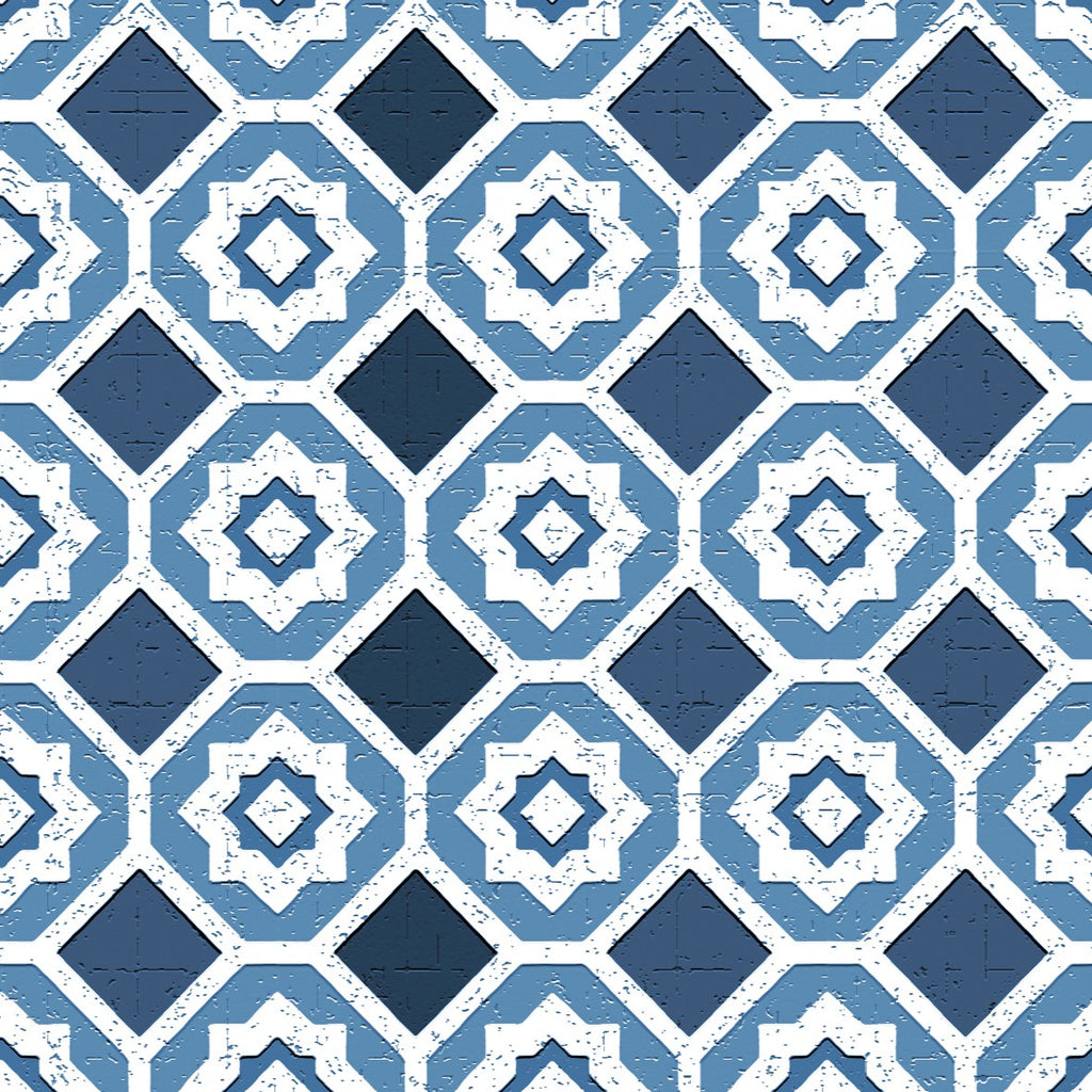 167. Vintage Floor Tiles Blue Shades
