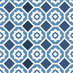167. Vintage Floor Tiles Blue Shades