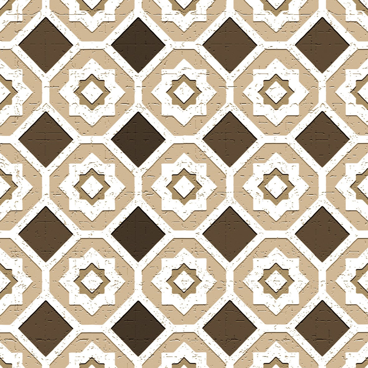 168. Vintage Floor Tiles Beige Brown