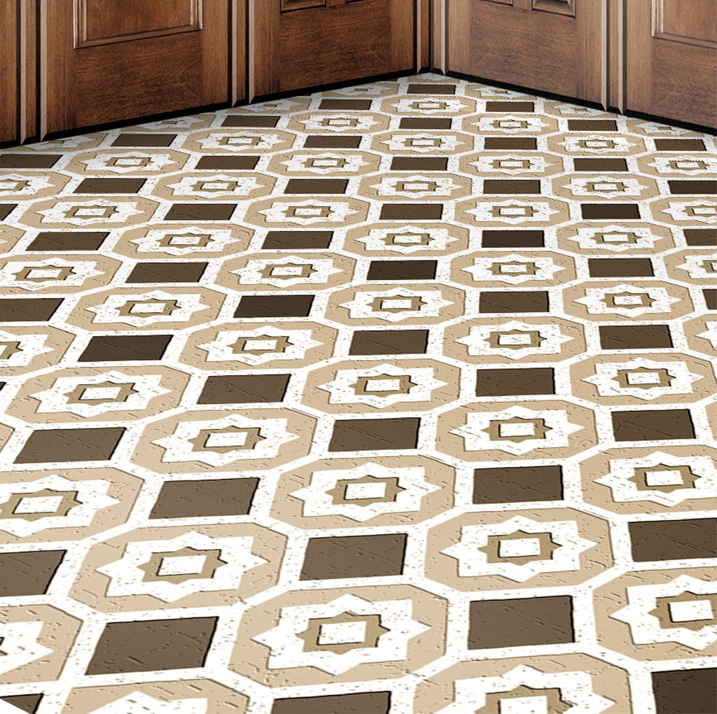 168. Vintage Floor Tiles Beige Brown