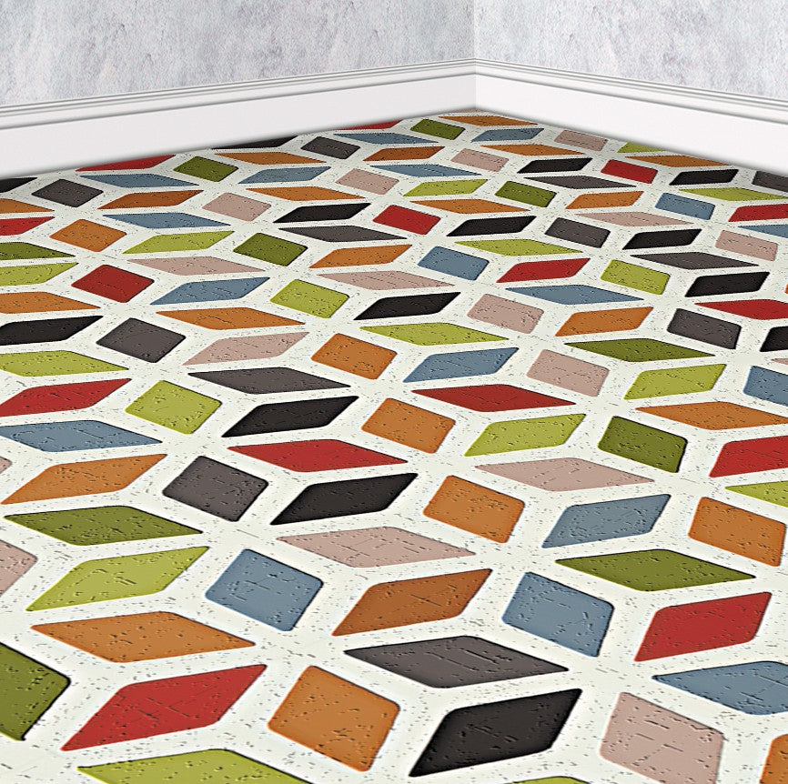 101. Vintage Geometric Pattern Lino