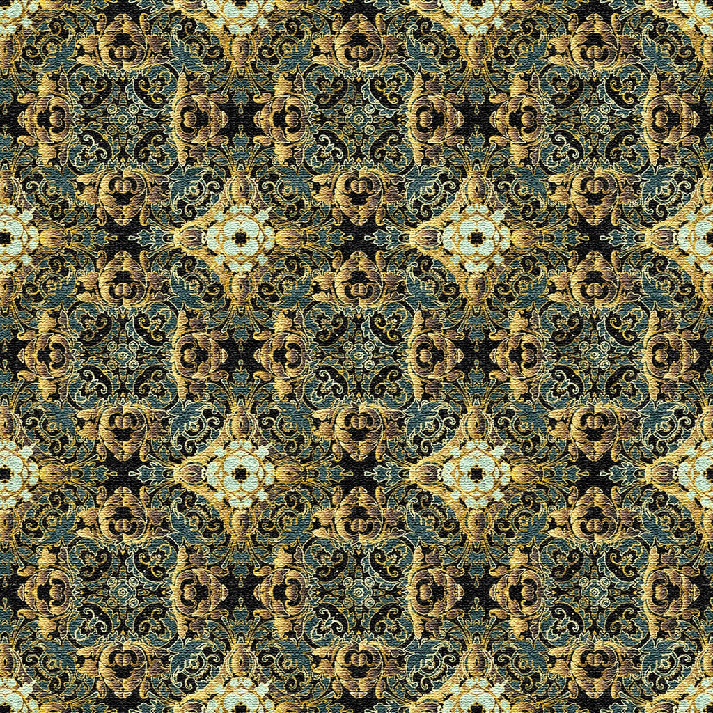 162. Antique Carpet Gold Black