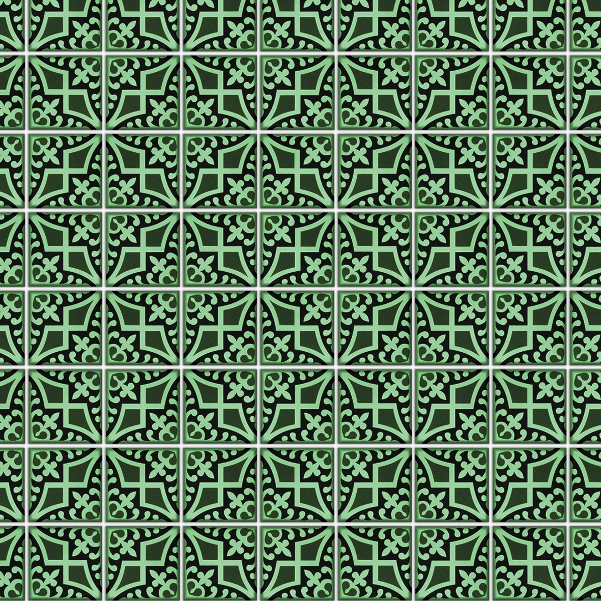 36. Victorian Green Tiles