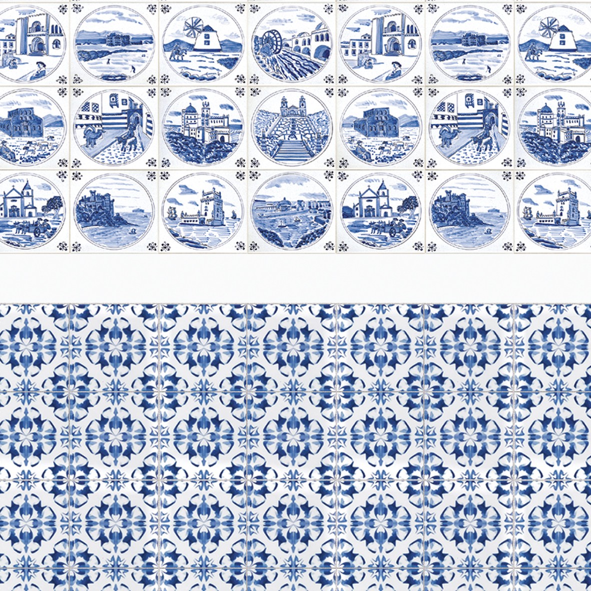 112. Blue & White Delft Wall Tiles