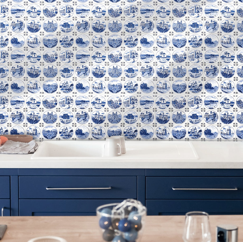 112. Blue & White Delft Wall Tiles