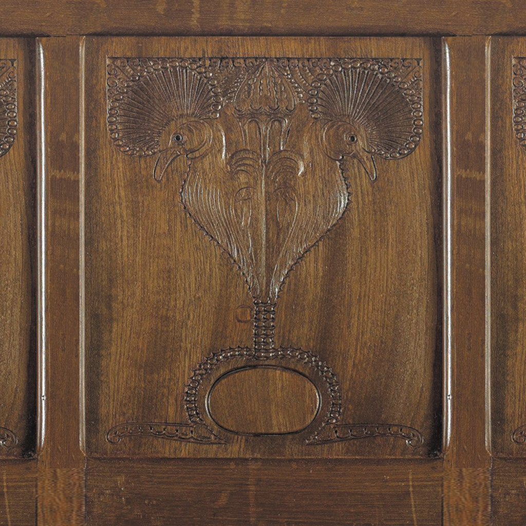 155. Wainscot Dark Wood Carved