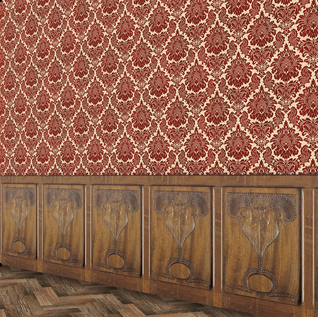155. Wainscot Dark Wood Carved