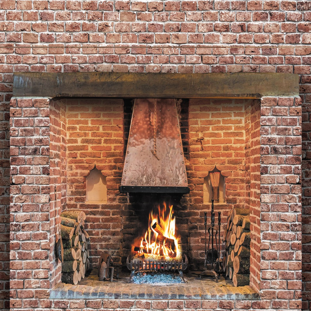 158. Inglenook Brick Fireplace