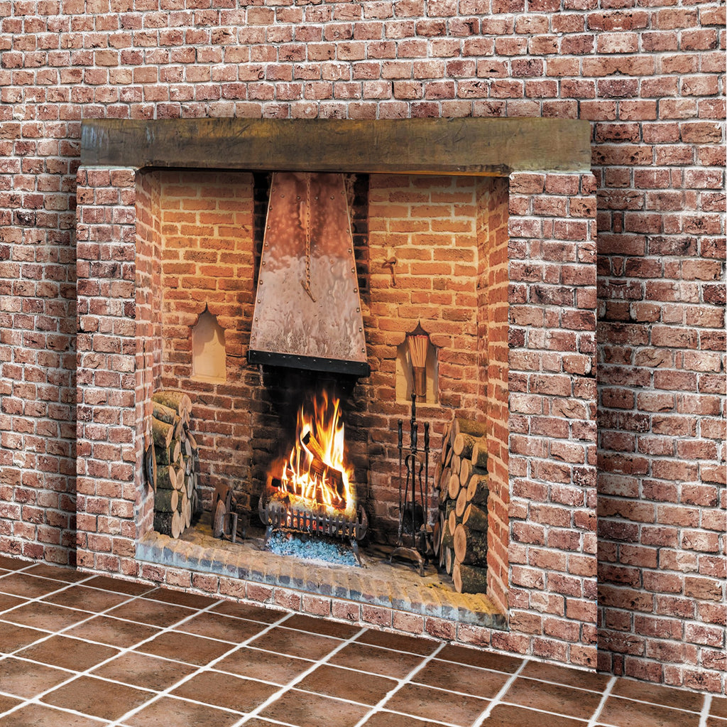 158. Inglenook Brick Fireplace