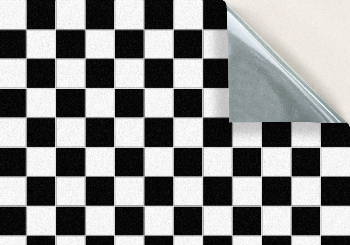 42. Black & White Chequered Floor Tiles