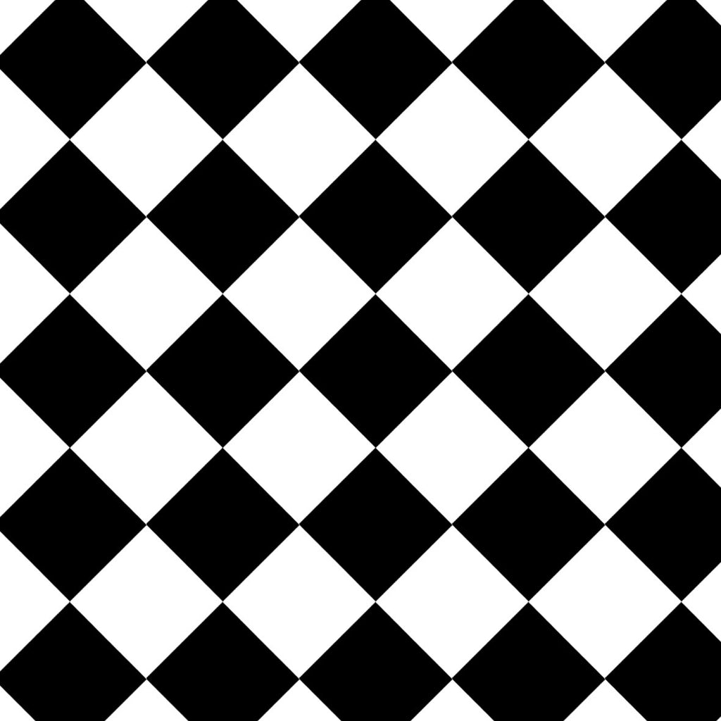 43. Black & White Diamond Floor Tiles