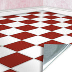 44. Red & White Chequered Floor Tiles
