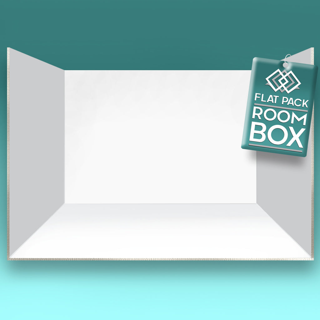 Rigid 1/12th scale room kit high quality customisable box for Warhammer wargaming terrain, 6-inch action figure photography, or collectible model character displays.