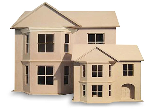 Example 1-12 and 1-24 scale dolls house.
